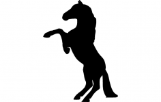 Horse Rearing dxf File