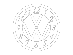 Vw Clock dxf File