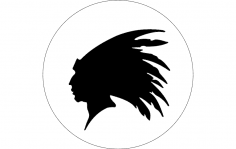 Indian Head Outline dxf File
