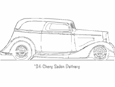 34 Chevy Sedan Delivery dxf File