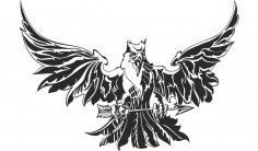 Eagle Attacking Tattoo Design Vector Free Vector