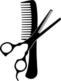 Hairdresser Comb And Scissors Free Vector