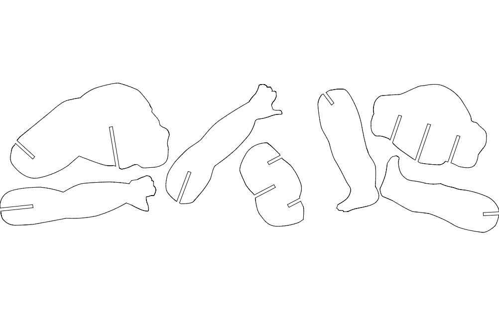 3d Gorilla dxf File Free Download - 3axis.co - 3D model önizlemesi