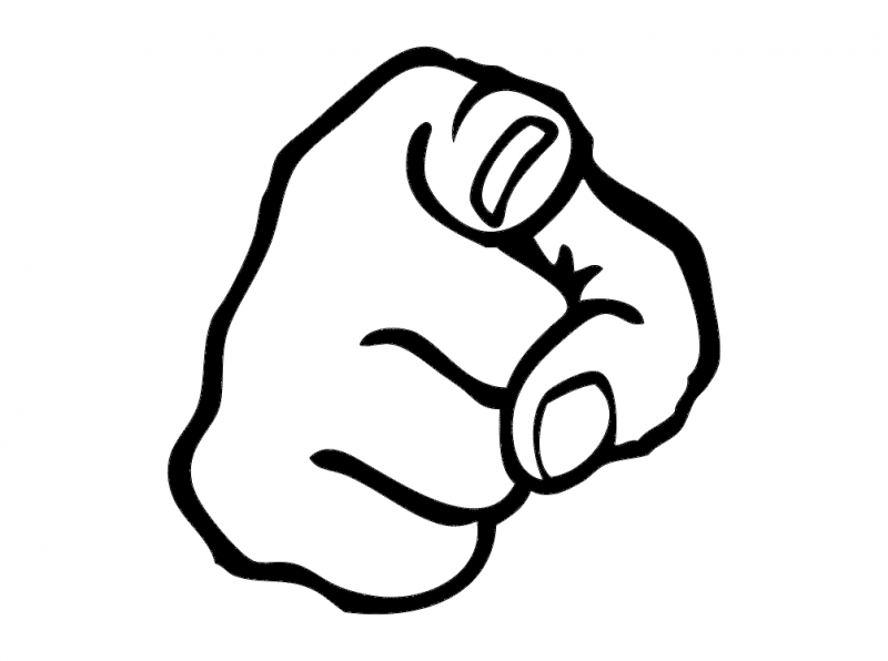 Download Hand Pointing Coloring Pages