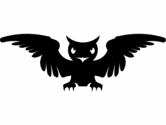 Sova Uhu (owl) dxf File