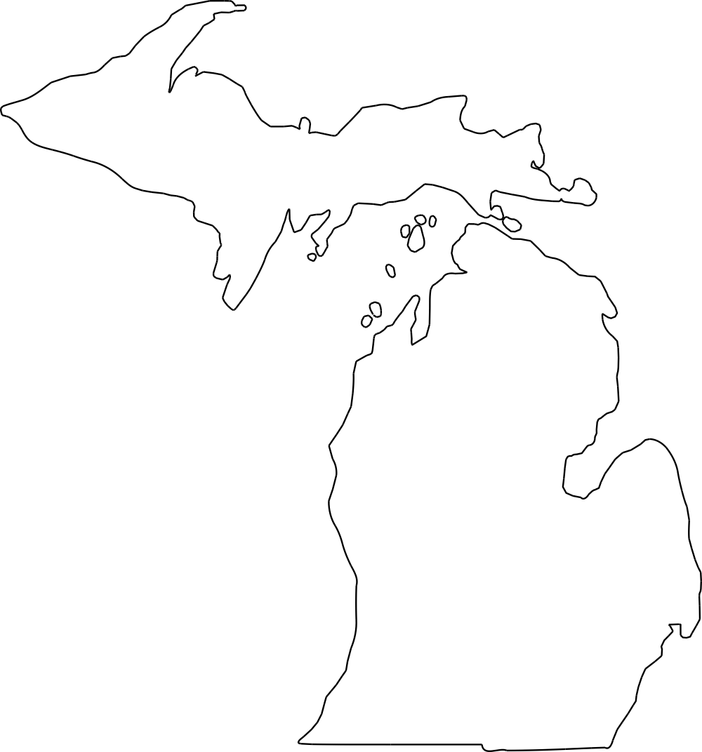 Michigan Outline DXF File Free Download - 3axis.co