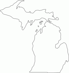 Michigan Outline DXF File