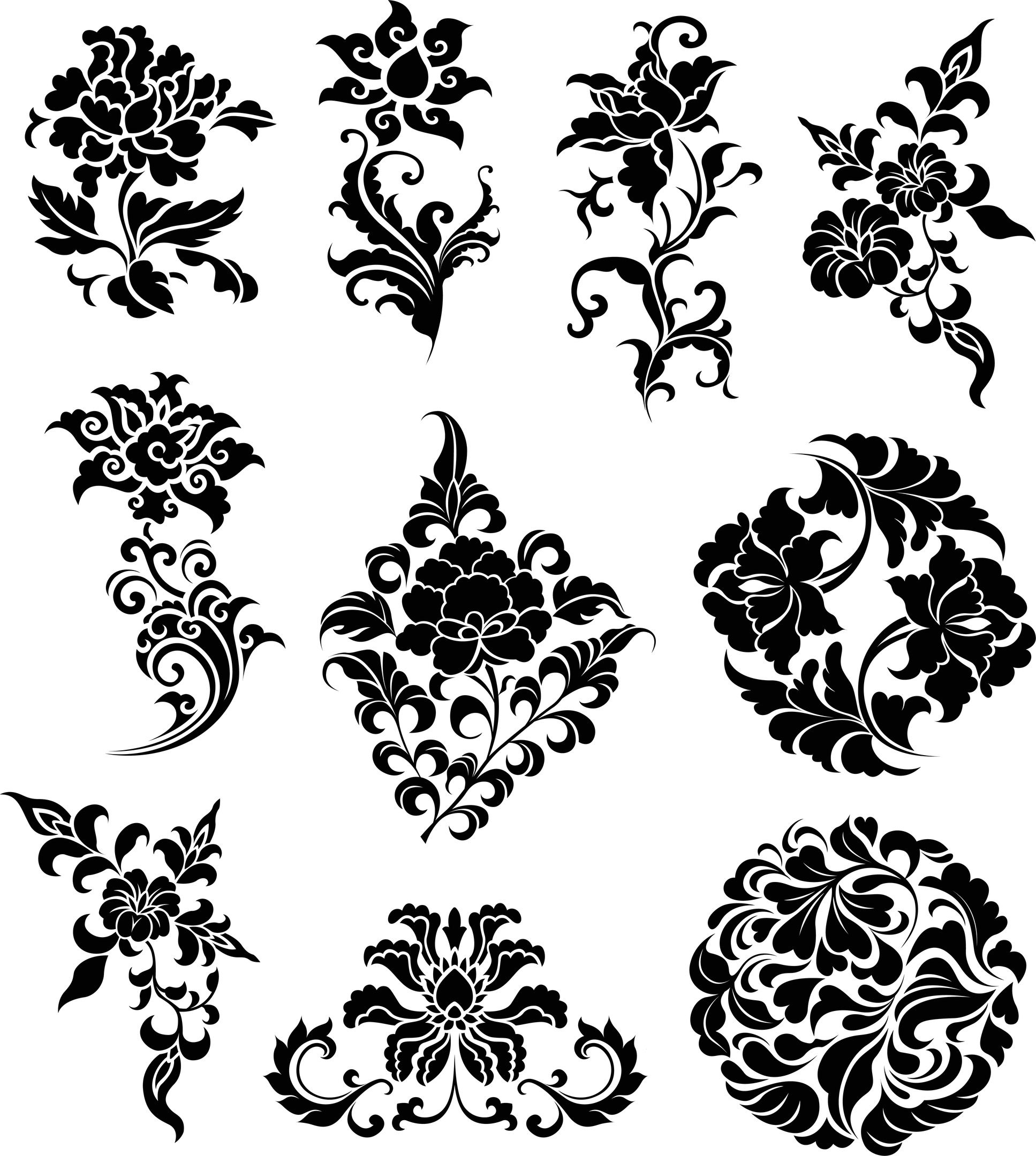 Download Flowers Ornaments Illustration (.ai) vector file free ...