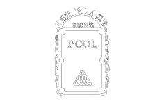 Pool Trophy dxf File