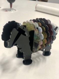 Laser Cut Sheep Coasters DXF File