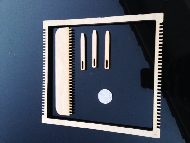 Laser Cut Wood Weaving Loom DXF File Free Download - 3axis.co - 3D model önizlemesi