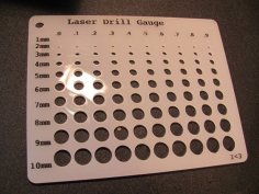 Laser Cut Hole Gauge for Laser Cutter