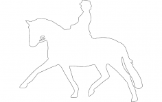 Jockey Horse Walking DXF File