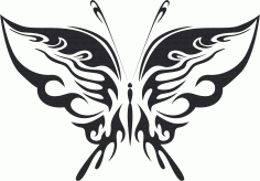 Tribal Butterfly Vector Art 19 DXF File