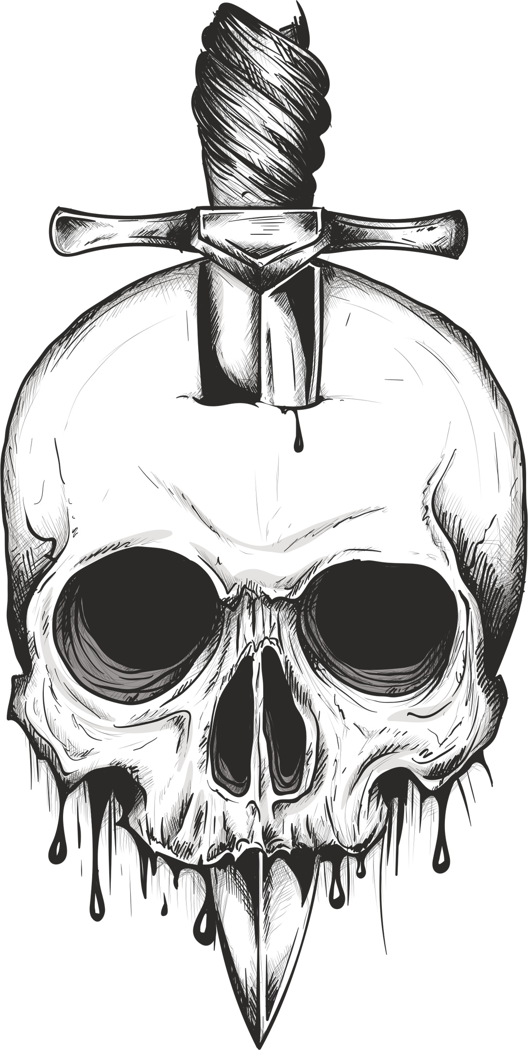 Sword Skull Print Free Vector cdr Download - 3axis.co