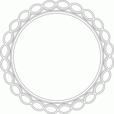 Circular Mirror Frame DXF File