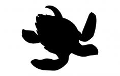 Turtle Silhouette dxf File