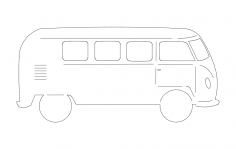 Volkswagen Bus dxf File