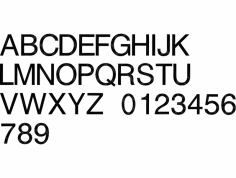 Alphabet Font dxf File