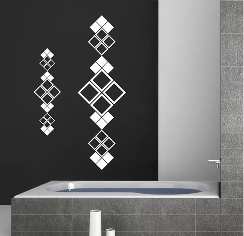 Laser Cut Bathroom Wall Stickers Ornament Shower Screen Stickers Free Vector Download - 3axis.co - 3D model önizlemesi