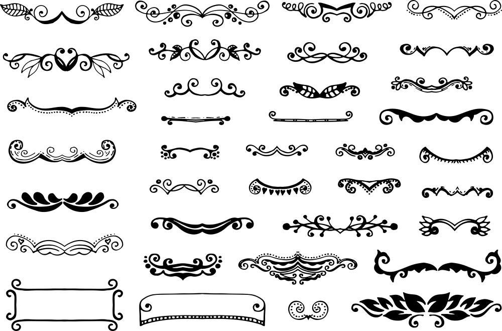 Vintage Elements Vectors Free Vector cdr Download 