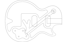 Guitar Vector Art dxf File