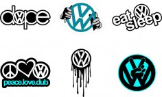 Volkswagen Logo Vectors Free Vector
