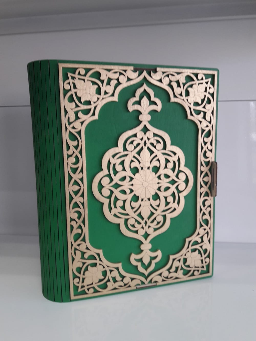 Laser Cut Decorative Wooden Quran Box Free Vector cdr Download - 3axis.co - 3D model önizlemesi