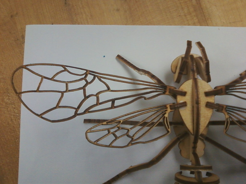 Laser Cut Bee 3D Puzzle 3mm Free Vector