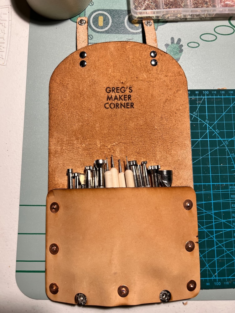 Laser Cut Leather Tool Pouch Template PDF File