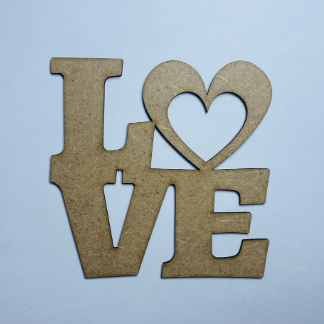 Laser Cut Love Heart Wood Shape For Craft Free Vector