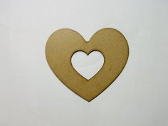 Laser Cut Heart Cutout Unfinished Wooden Shape Free Vector