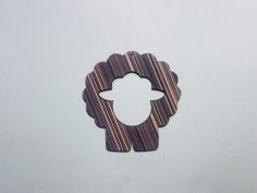 Laser Cut Sheep Shape Wood Craft Cutout Free Vector