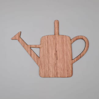 Laser Cut Unfinished Wooden Watering Can Cutout Free Vector