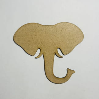 Laser Cut Wooden Elephant Head Cutout Unfinished Wood Elephant Head Shape Free Vector