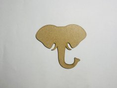 Laser Cut Wooden Elephant Head Cutout Unfinished Wood Elephant Head Shape Free Vector