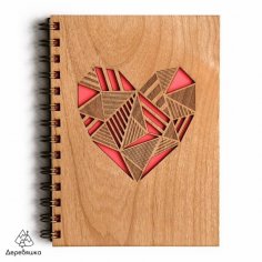 Laser Cut Notebook Heart Template Free Vector