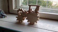 Laser Cut Wooden Toy Tractor PDF File