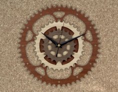 Laser Cut Gear Clock Free Vector