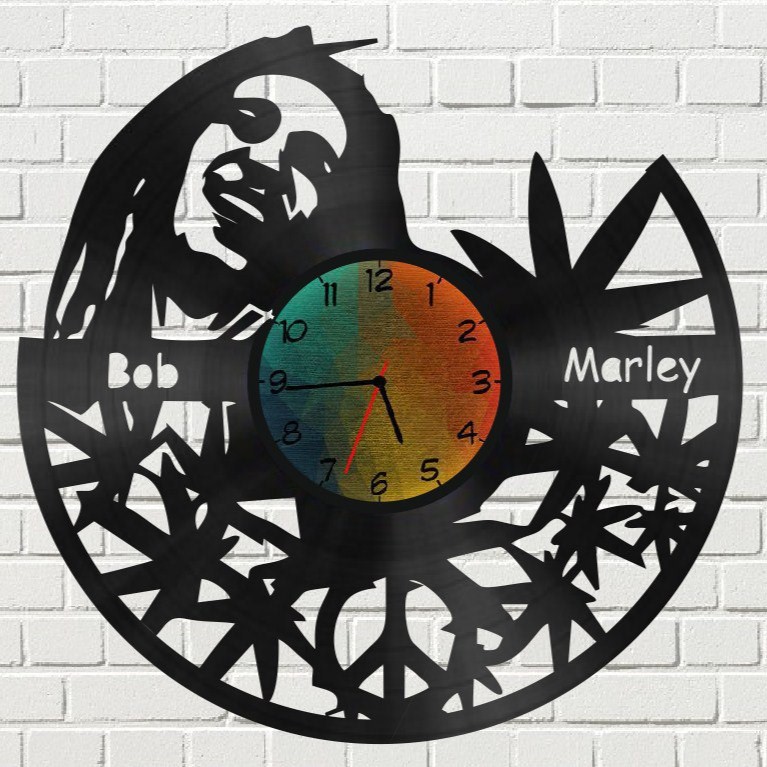 Laser Cut Bob Marley Wall Clock Free Vector