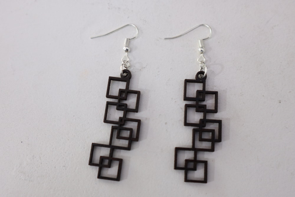 Laser Cut Contemporary Earring Design DXF File