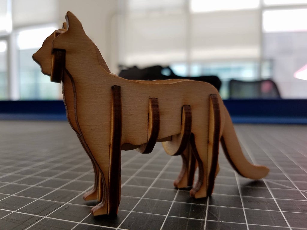 Laser Cut Wooden Cat 3D Puzzle PDF File