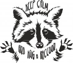 Funny Touching Raccoon Wants Hug Cuddle Vector Free Vector