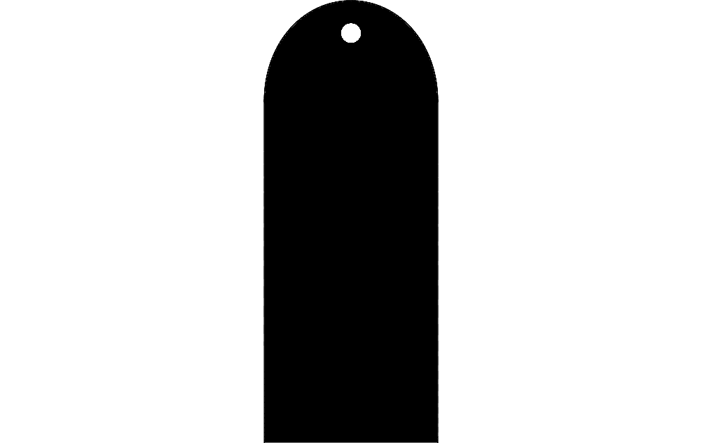 Curved Bookmark dxf File Free Download - 3axis.co - 3D model önizlemesi