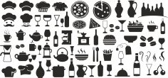 Food Icons Set Free Vector