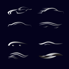 Car Abstract Silhouettes Free Vector