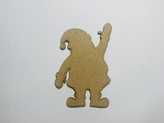 Laser Cut Santa Claus Shape Wood Cutout Free Vector