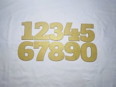 Laser Cut Wood Numbers Cutout Number 0-9 Shapes Free Vector