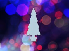 Laser Cut Christmas Tree Craft Shape Free Vector