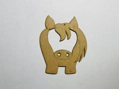 Laser Cut Horse Shape Unfinished Wood Animal Cutout Free Vector